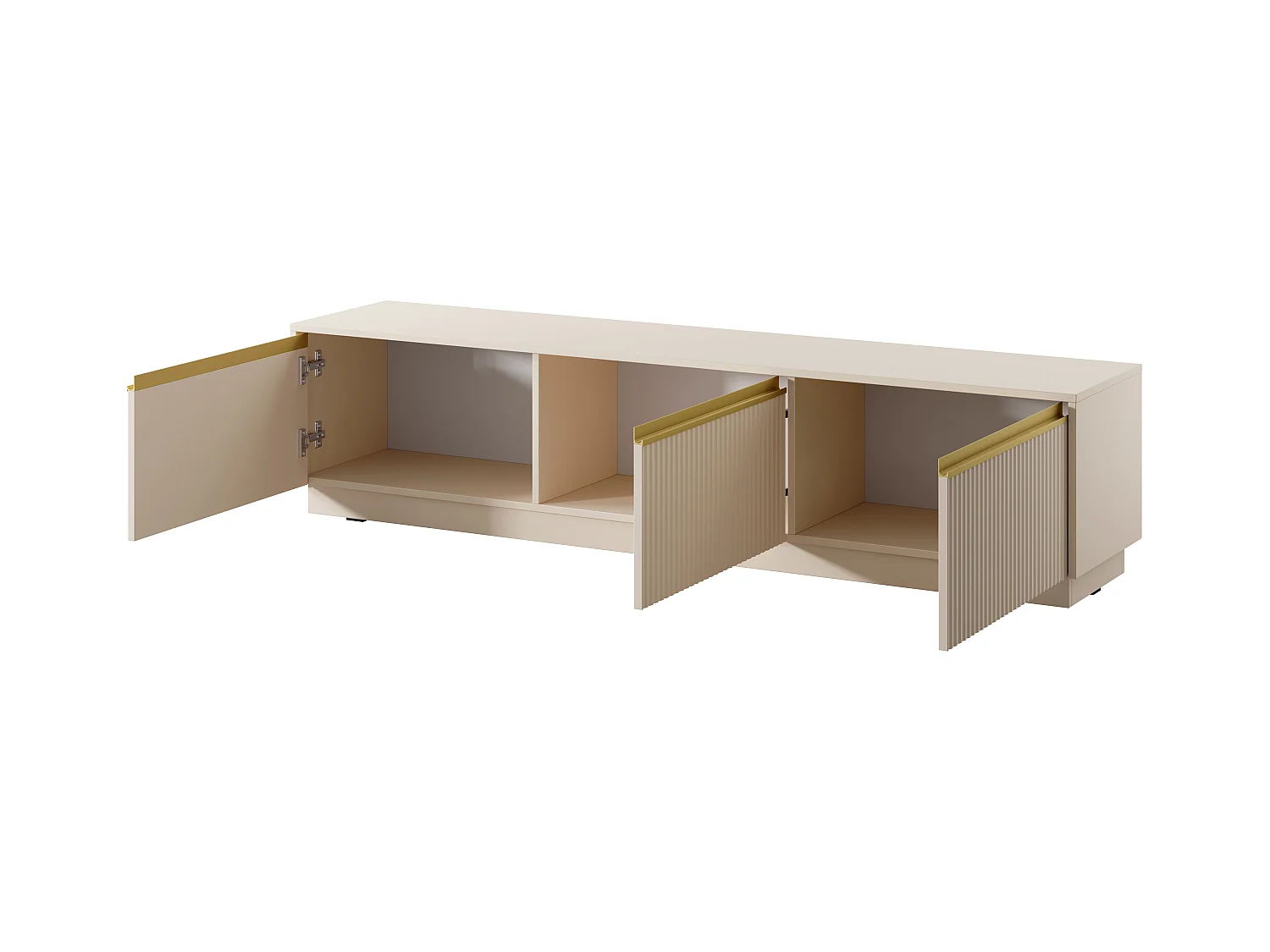 TV-Schrank: 3 Türen, 3 Einlegeböden, Sandbeige, 181,5 x 42 cm x 39 cm