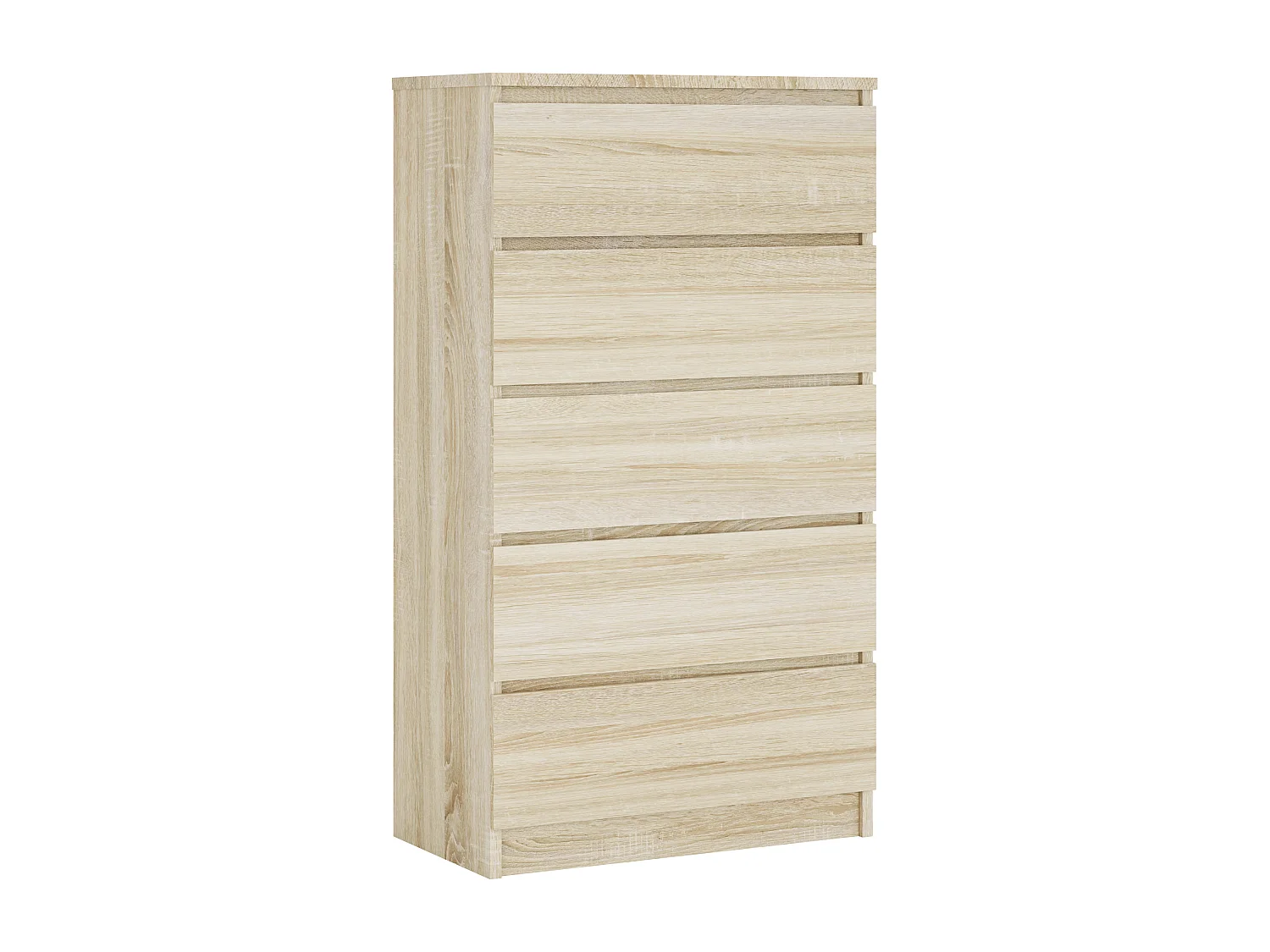 Commode 5 Tiroirs, Chêne Sonoma, 70 x 39 x 125 cm