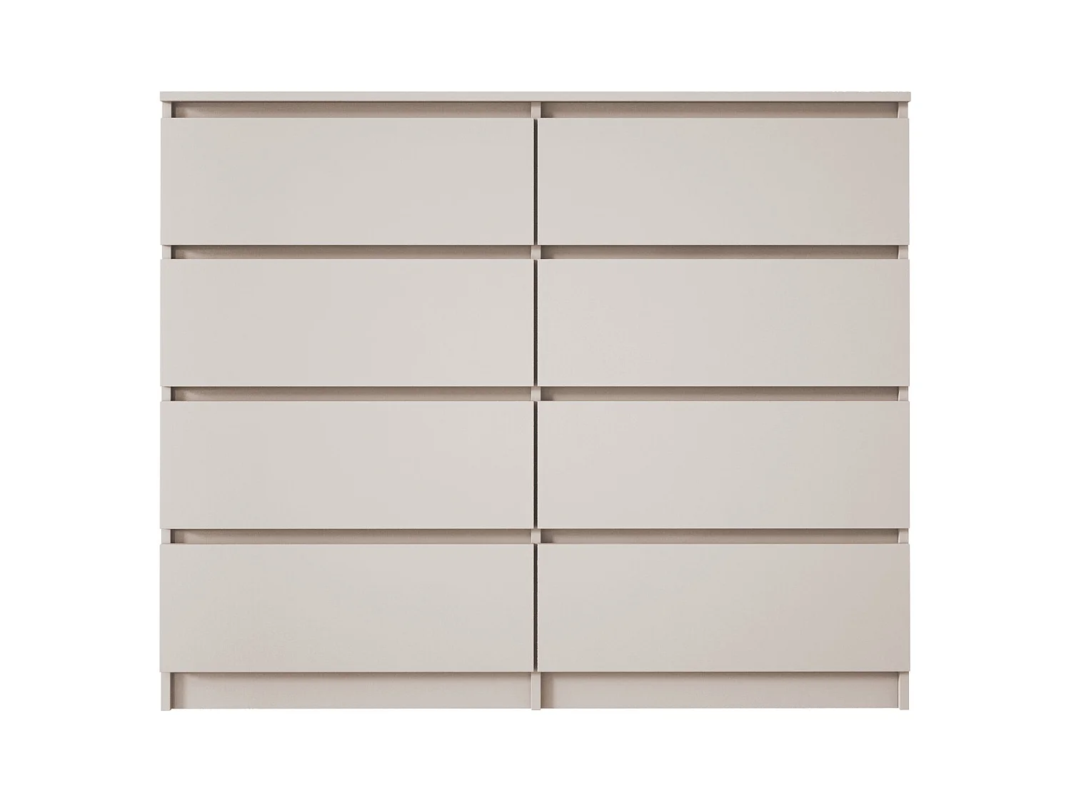 Commode : 8 tiroirs, cachemire, 120 x 102 x 39 cm