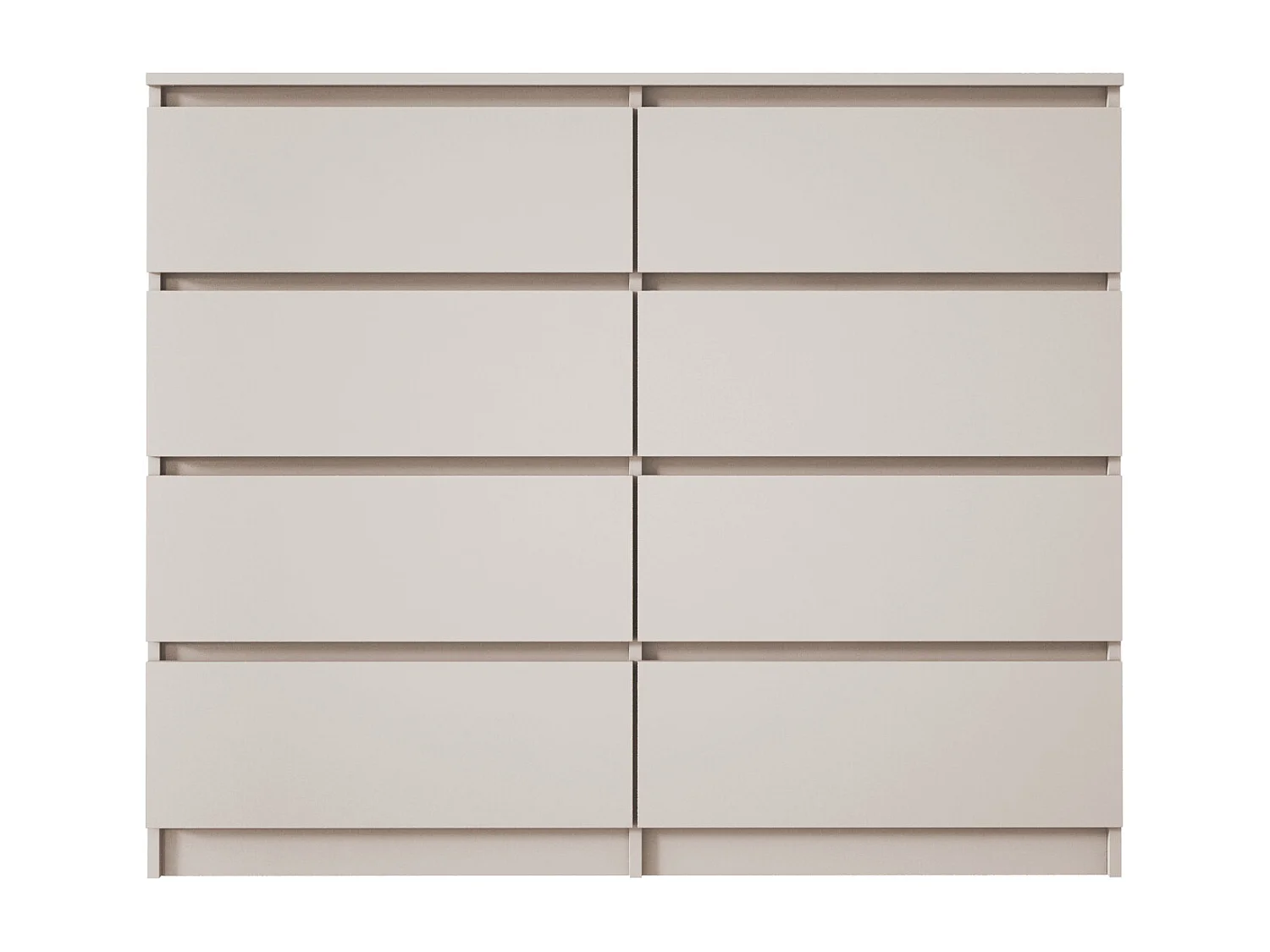 Commode : 8 tiroirs, cachemire, 120 x 102 x 39 cm