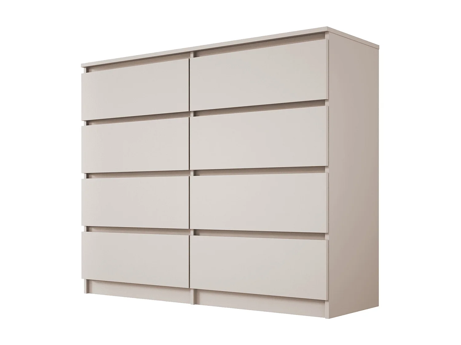 Commode : 8 tiroirs, cachemire, 120 x 102 x 39 cm