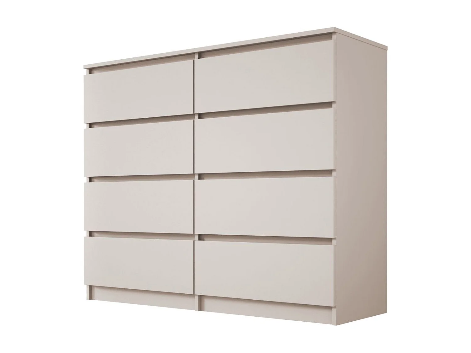 Cômoda: 8 gavetas, caxemira, 120 x 39 x 101 cm