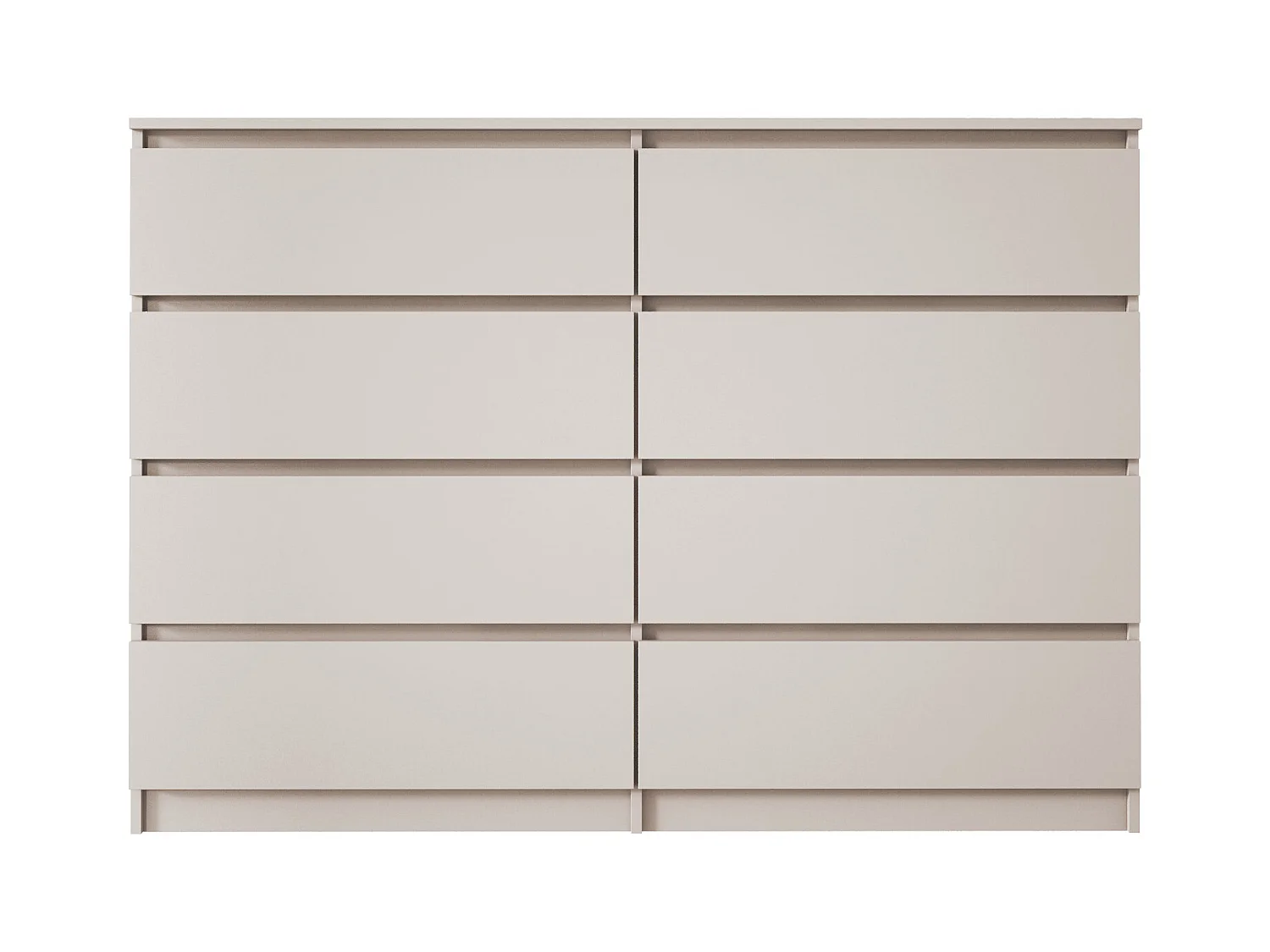 Cassettiera: 8 cassetti, cashmere, 139 x 102 x 39 cm