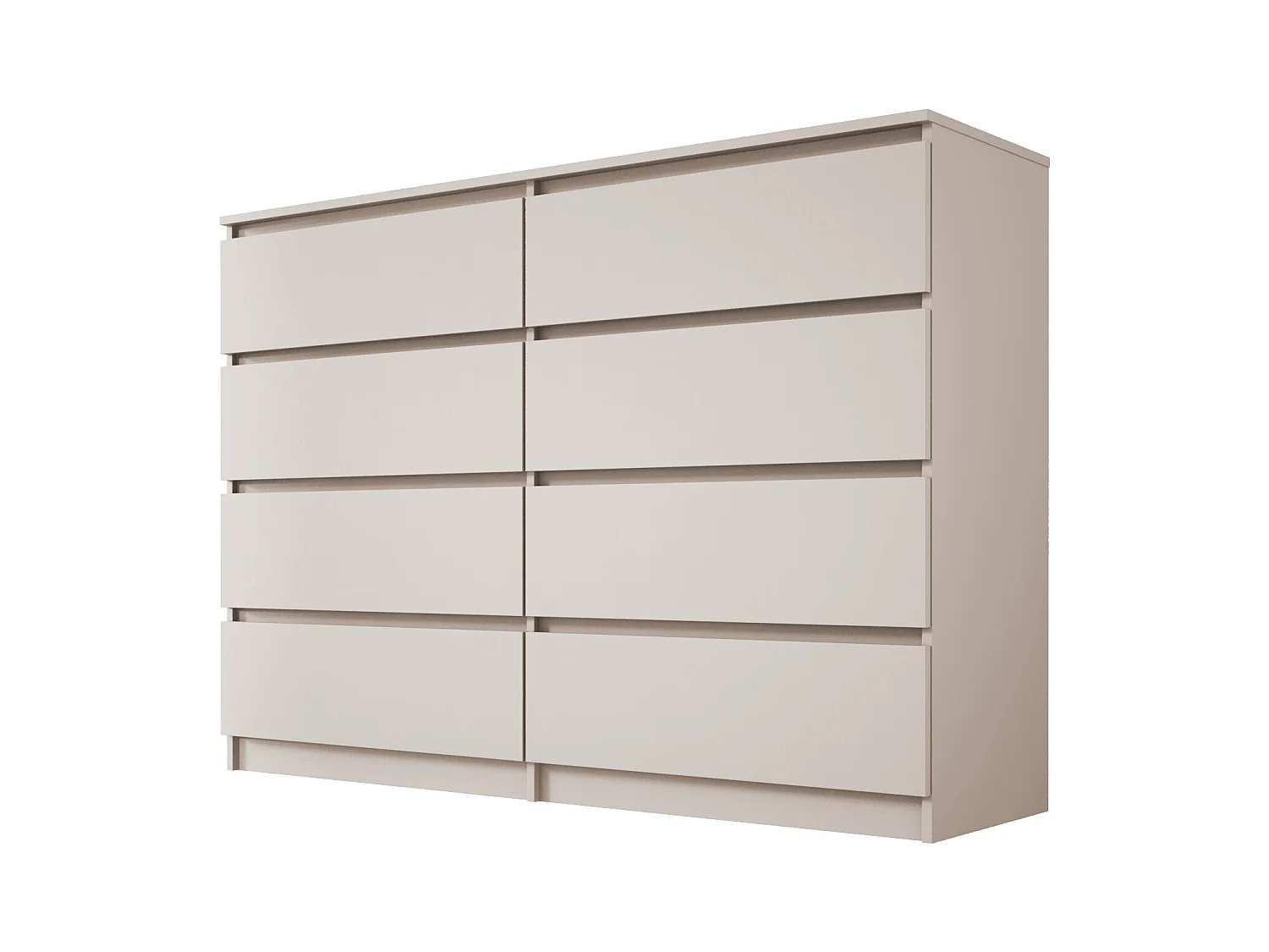 Cassettiera: 8 cassetti, cashmere, 139 x 102 x 39 cm