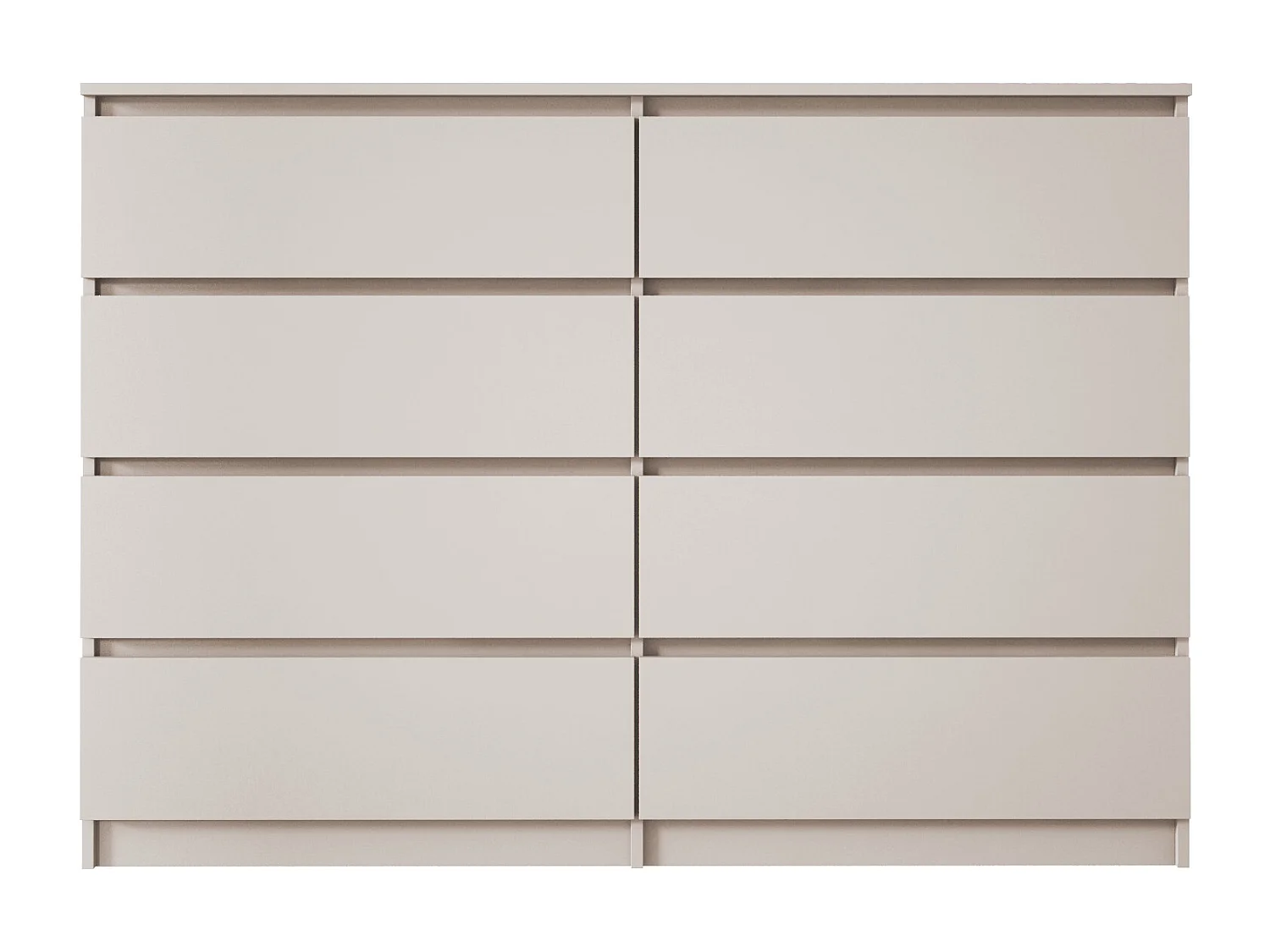 Commode : 8 tiroirs, cachemire, 139 x 102 x 39 cm