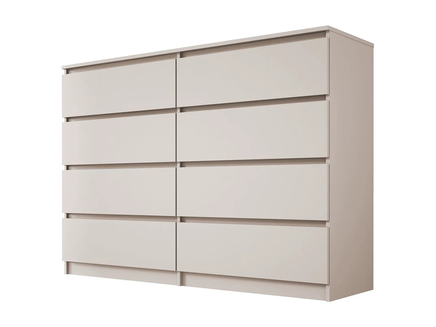 Ladekast: 8 laden, kasjmier, 139 x 102 x 39 cm