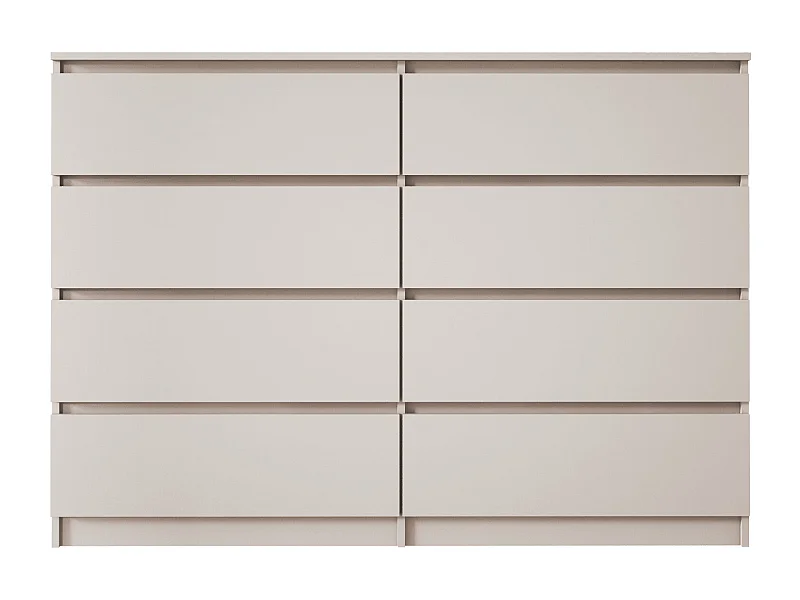 Cassettiera: 8 cassetti, cashmere, 139 x 102 x 39 cm