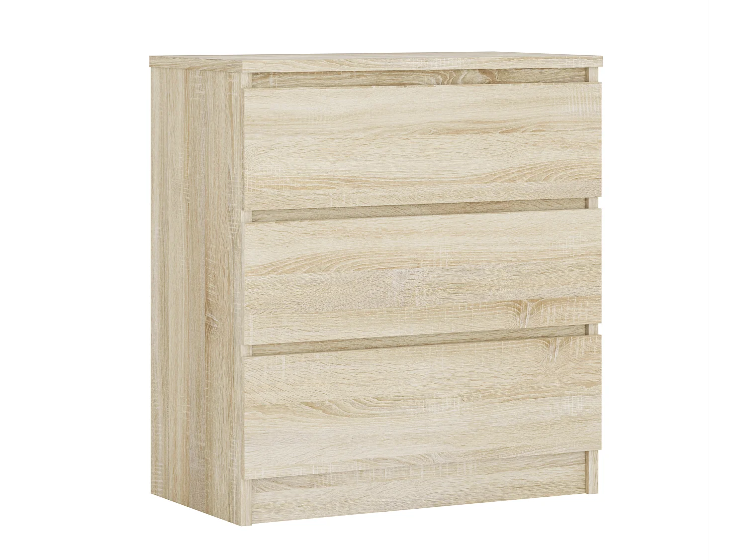 Ladekast met 3 lades, Sonoma eiken, 70 x 39 x 79 cm