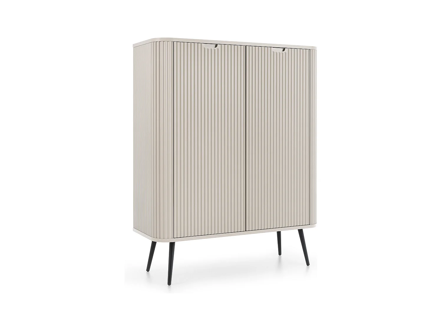 Cassettiera in cashmere, gambe: Nero, 103 x 129 x 39 cm