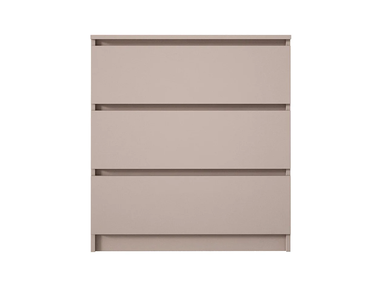 Commode : 3 tiroirs, caramel, 70 x 79 x 39 cm