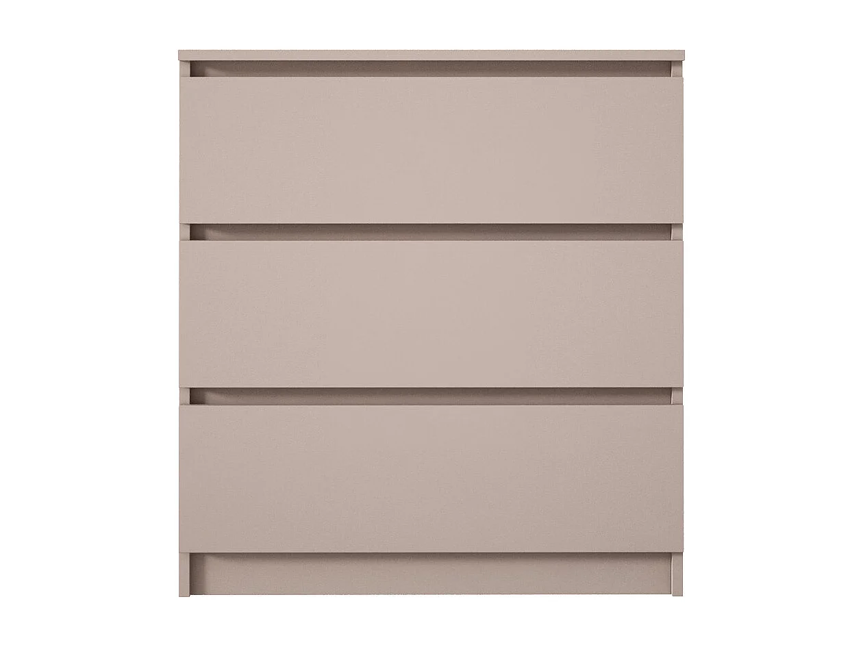 Commode : 3 tiroirs, caramel, 70 x 79 x 39 cm