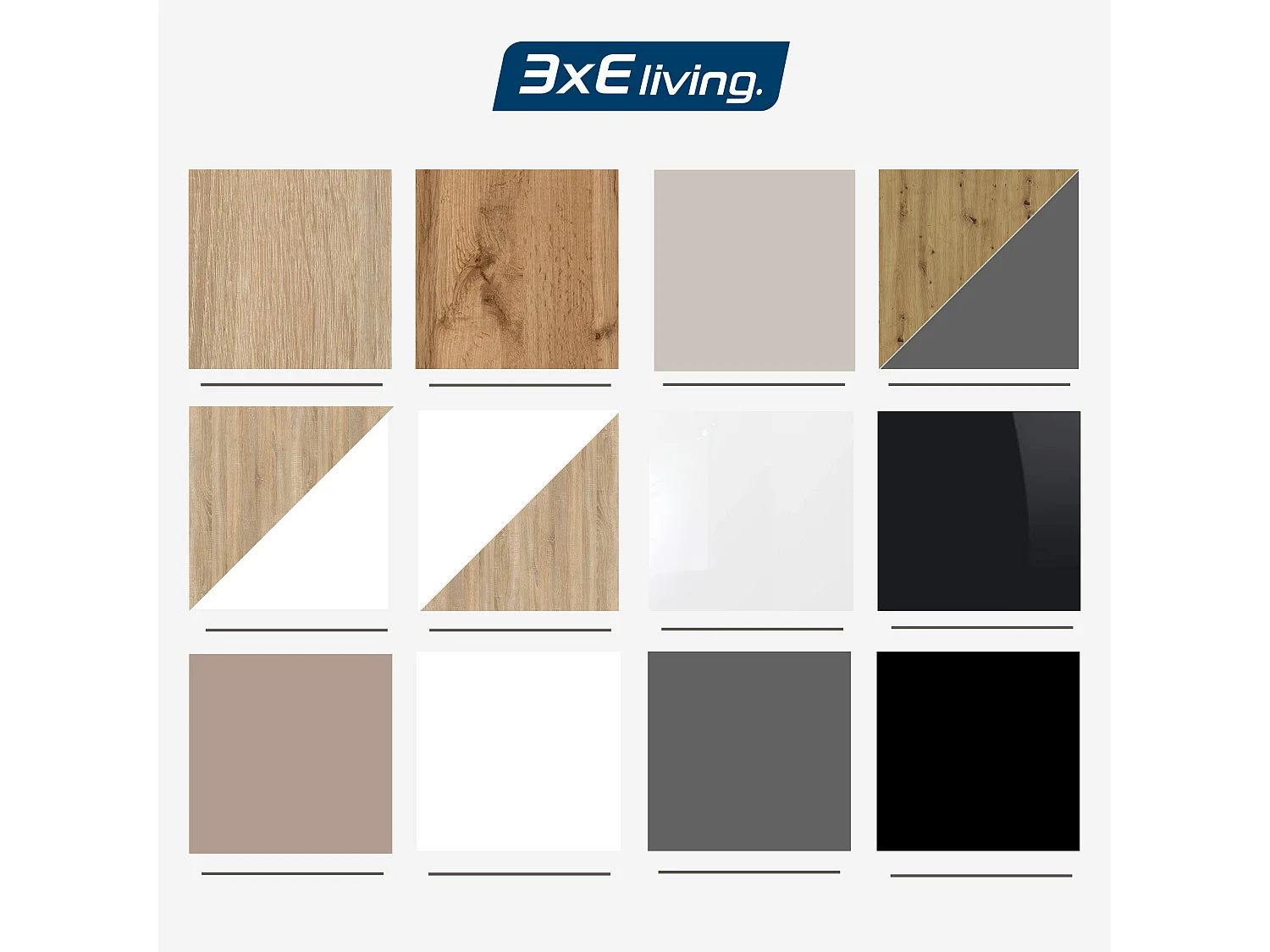 Kommode mit 6 Schubladen: Anthrazit/Lancelot-Eiche, 138 x 39 x 79 cm