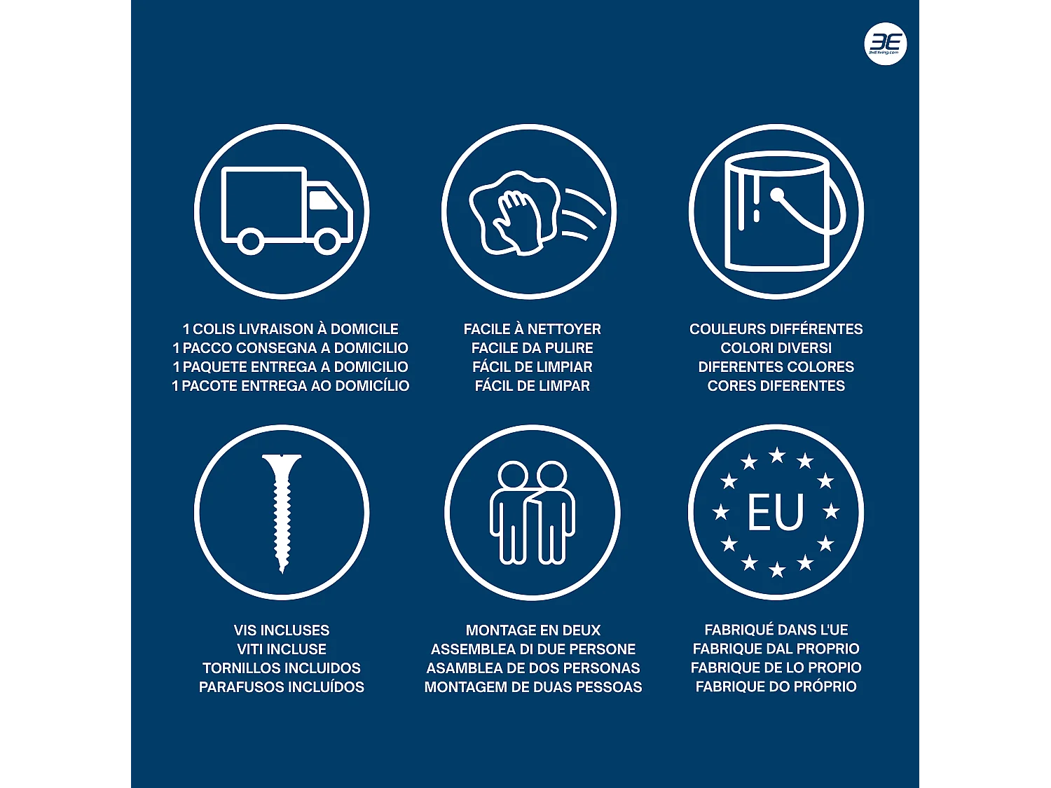 Cassettiera a 3 cassetti, nero opaco/nero lucido, 70 x 39 x 79 cm