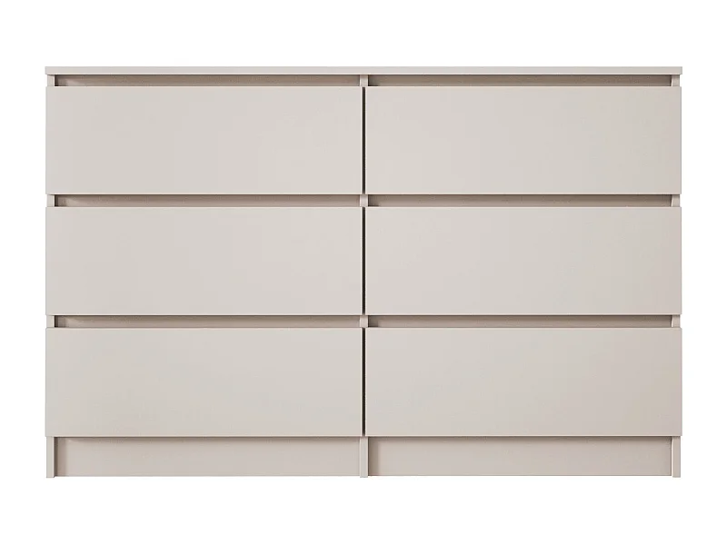 Cômoda: 6 gavetas, caxemira, 120 x 79 x 39 cm