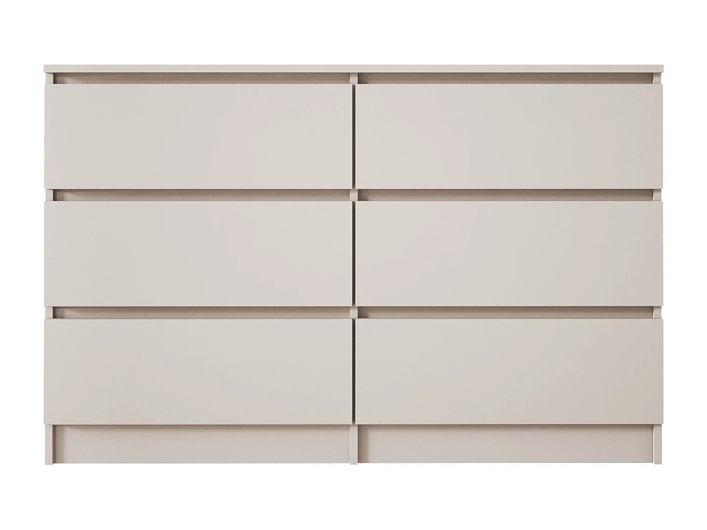 Commode 6 tiroirs, cachemire, 120 x 39 x 79 cm