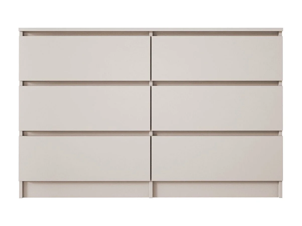 Kommode: 6 Schubladen, Kaschmir, 120 x 79 x 39 cm