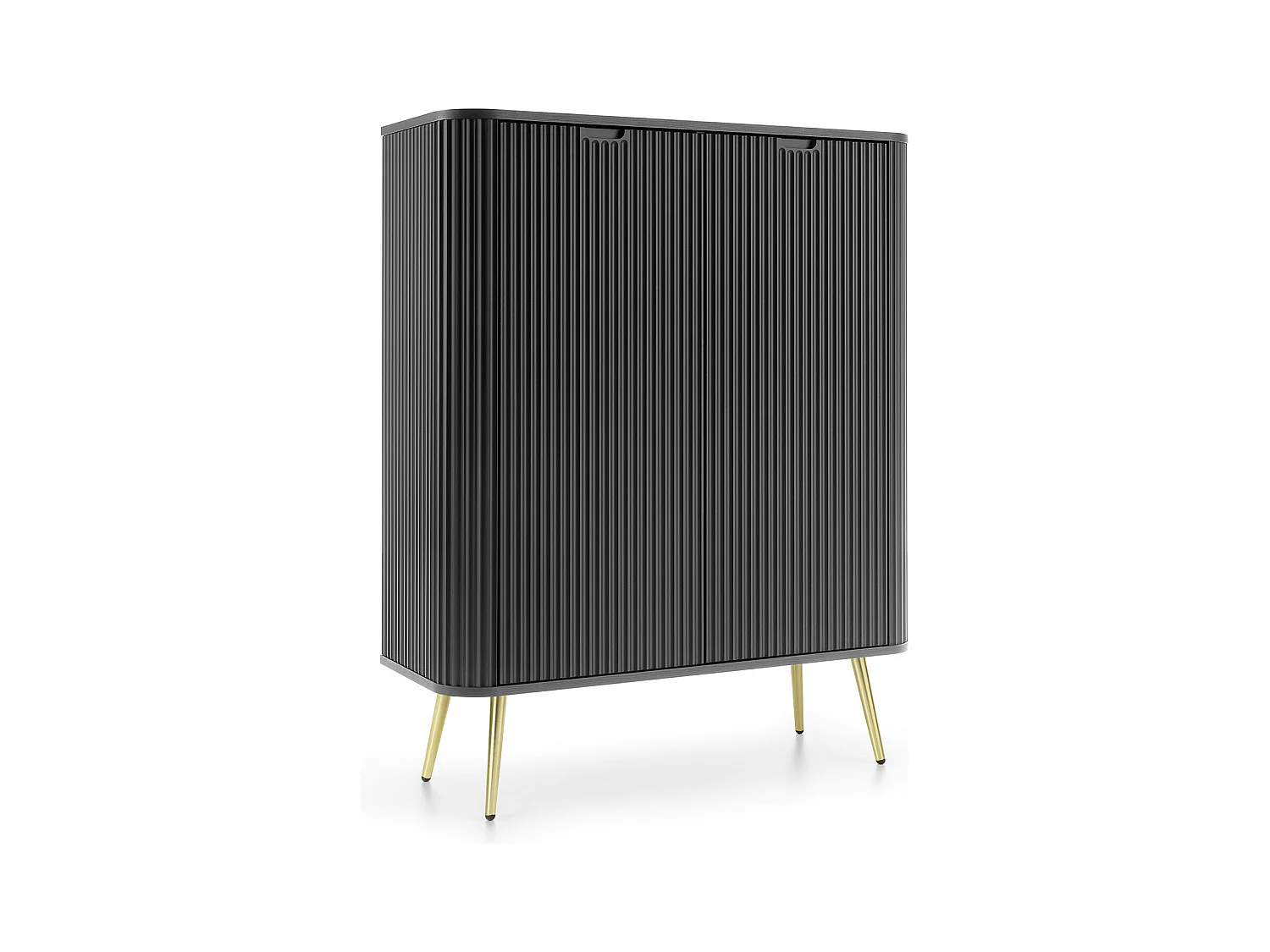 Commode Noir, pieds: or, 103 x 129 x 39 cm