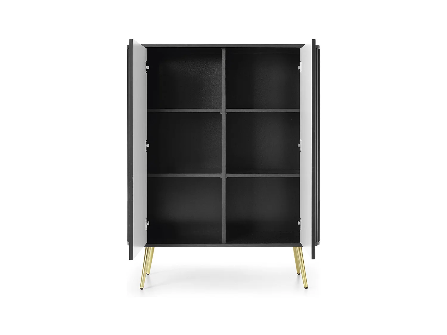 Commode Noir, pieds: or, 103 x 129 x 39 cm