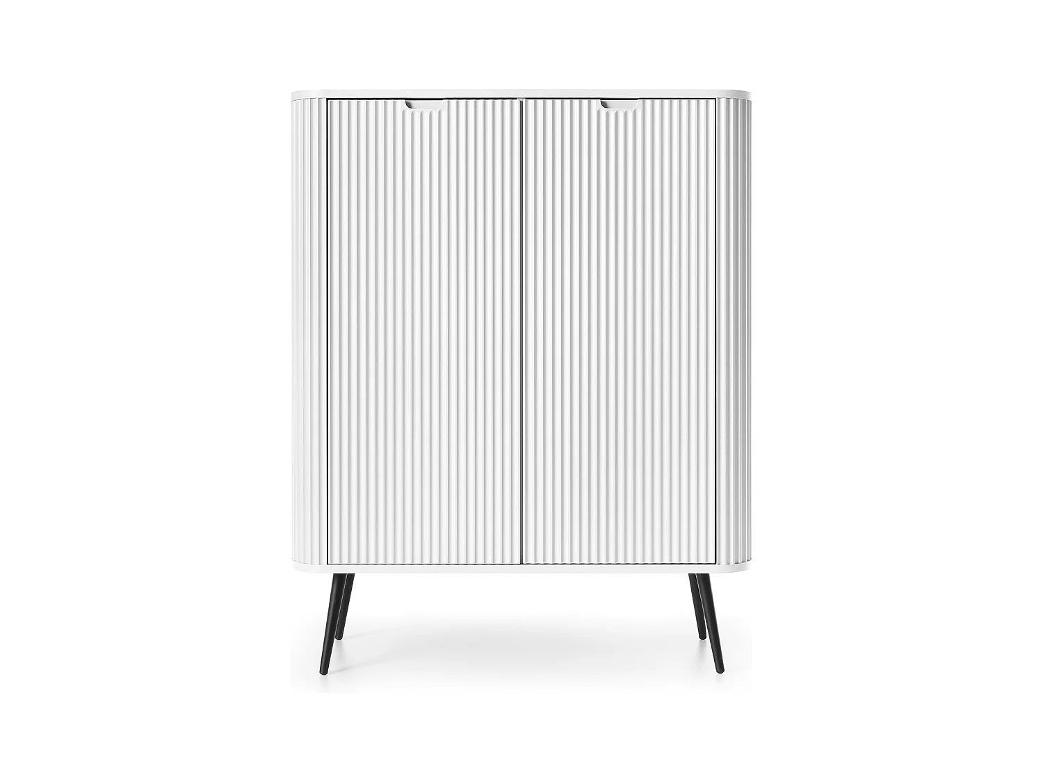 Commode Blanc, pieds: Noir, 103 x 129 x 39 cm