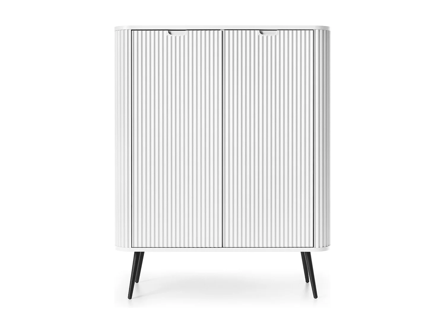 Commode Blanc, pieds: Noir, 103 x 129 x 39 cm