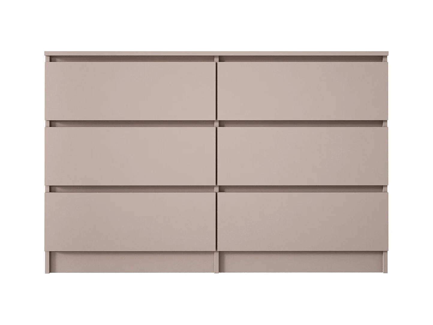 Commode : 6 tiroirs, caramel, 120 x 79 x 39 cm