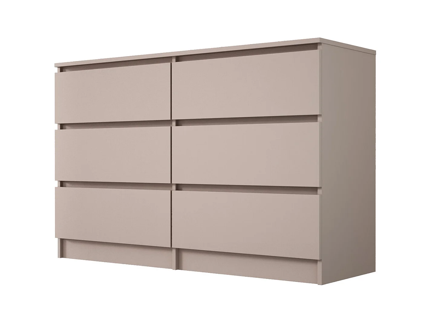 Commode : 6 tiroirs, caramel, 120 x 79 x 39 cm