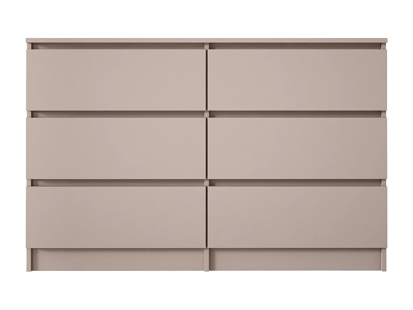 Commode : 6 tiroirs, caramel, 120 x 79 x 39 cm