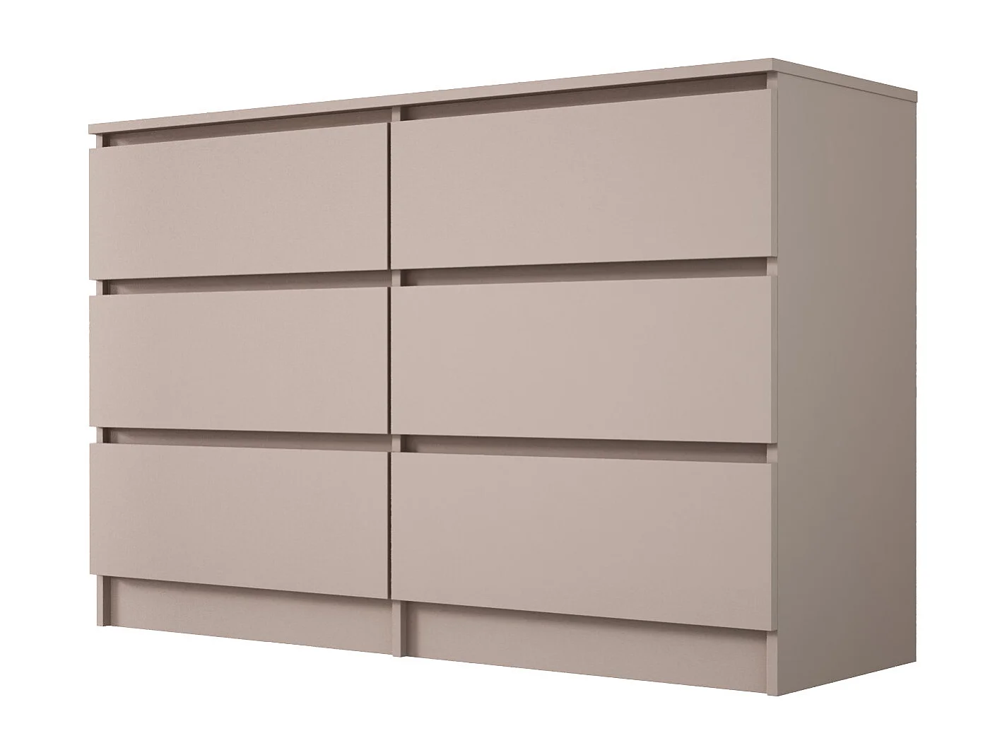 Commode : 6 tiroirs, caramel, 120 x 79 x 39 cm