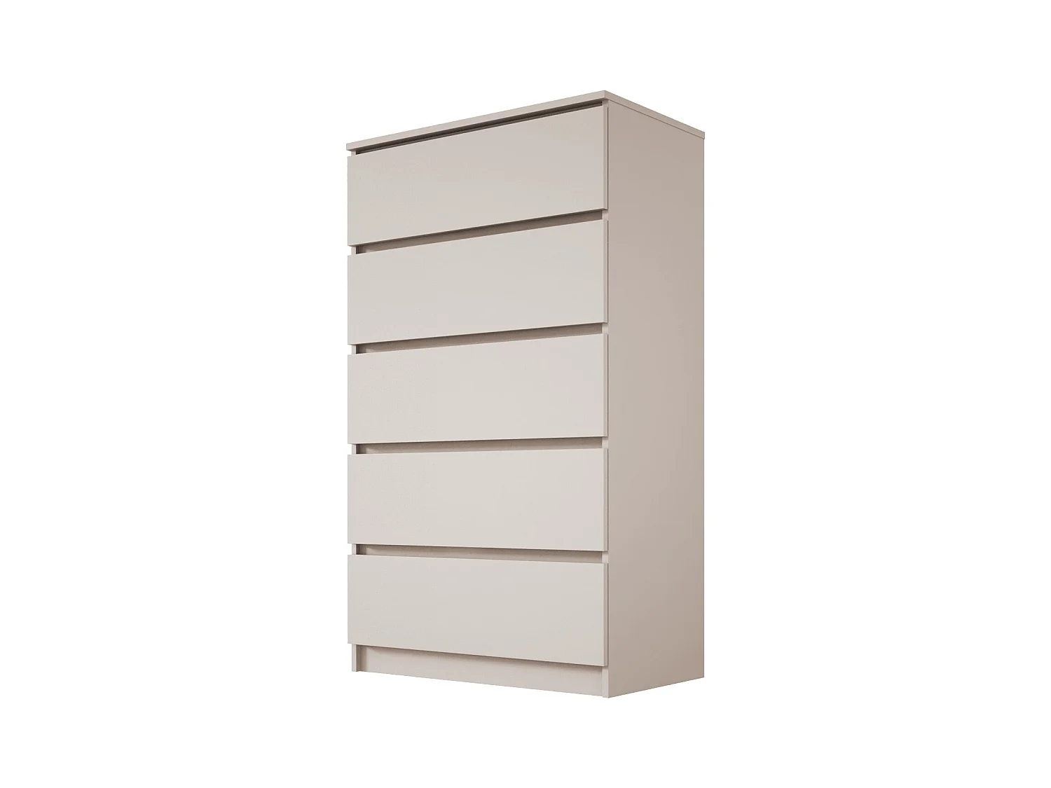 Kommode: 5 Schubladen, Kaschmir, 70 x 124 x 39 cm