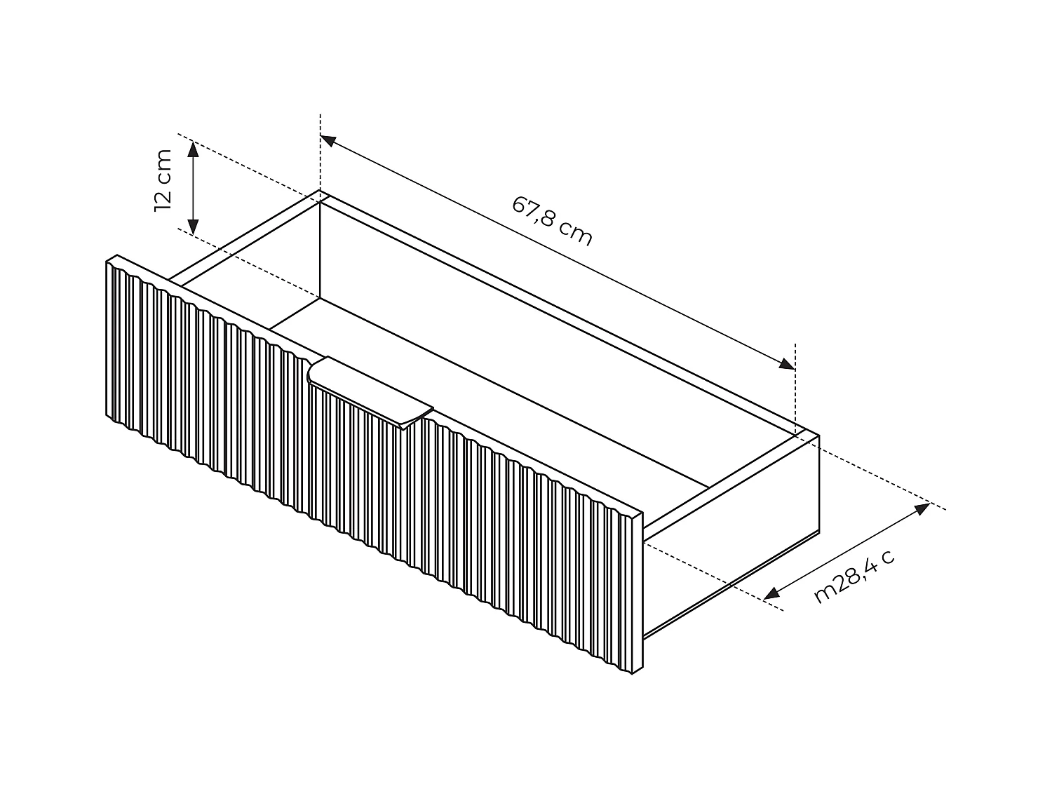 Komoda: 3 szuflady, 1 drzwi, czarna, 138,2 x 81,2 x 38 cm