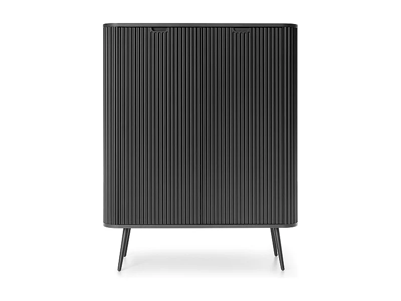 Schwarze Kommode, Beine: Schwarz, 103 x 129 x 39 cm