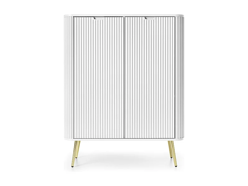 Commode Blanc, pieds: or, 103 x 129 x 39 cm