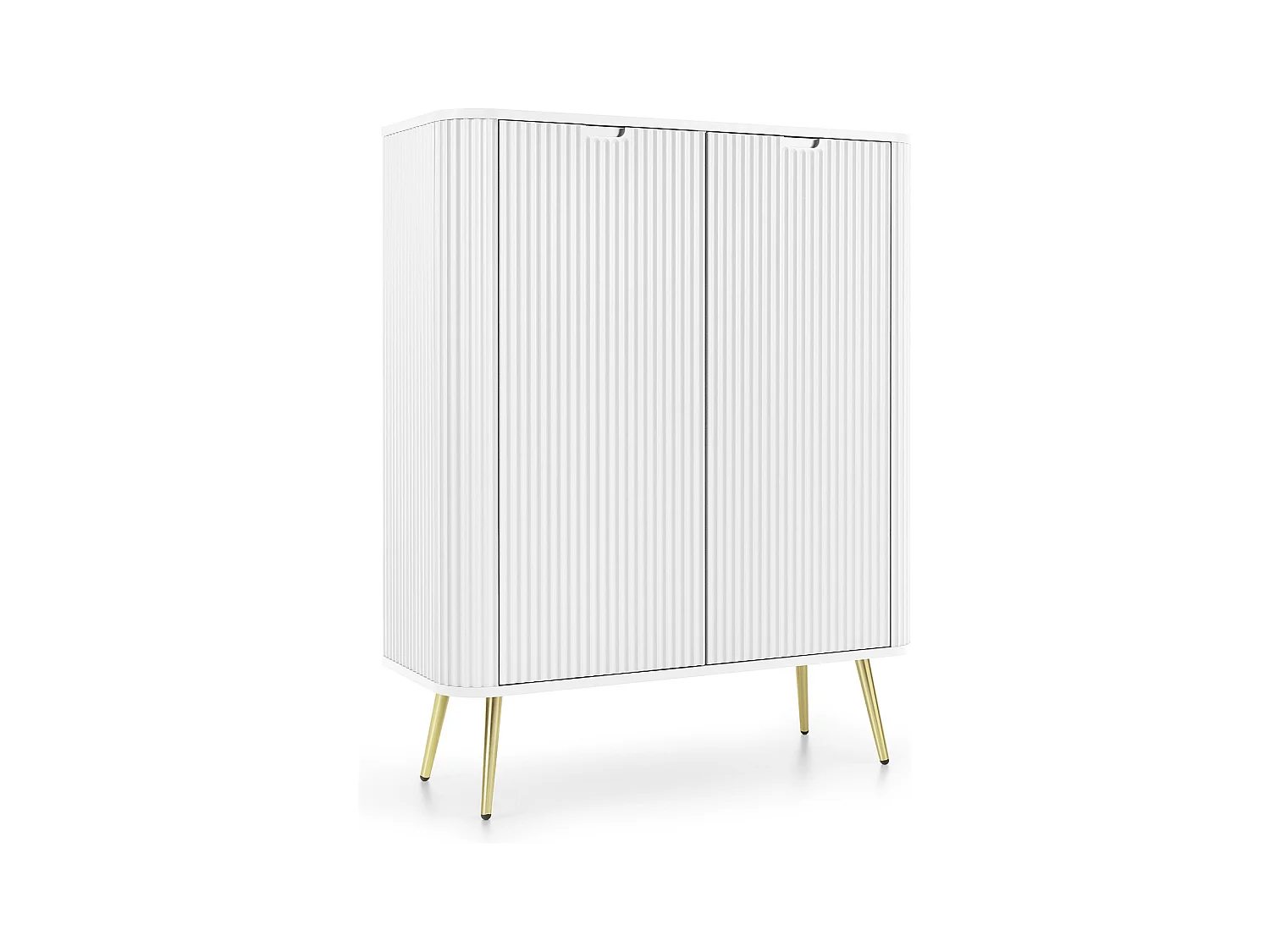 Commode Blanc, pieds: or, 103 x 129 x 39 cm