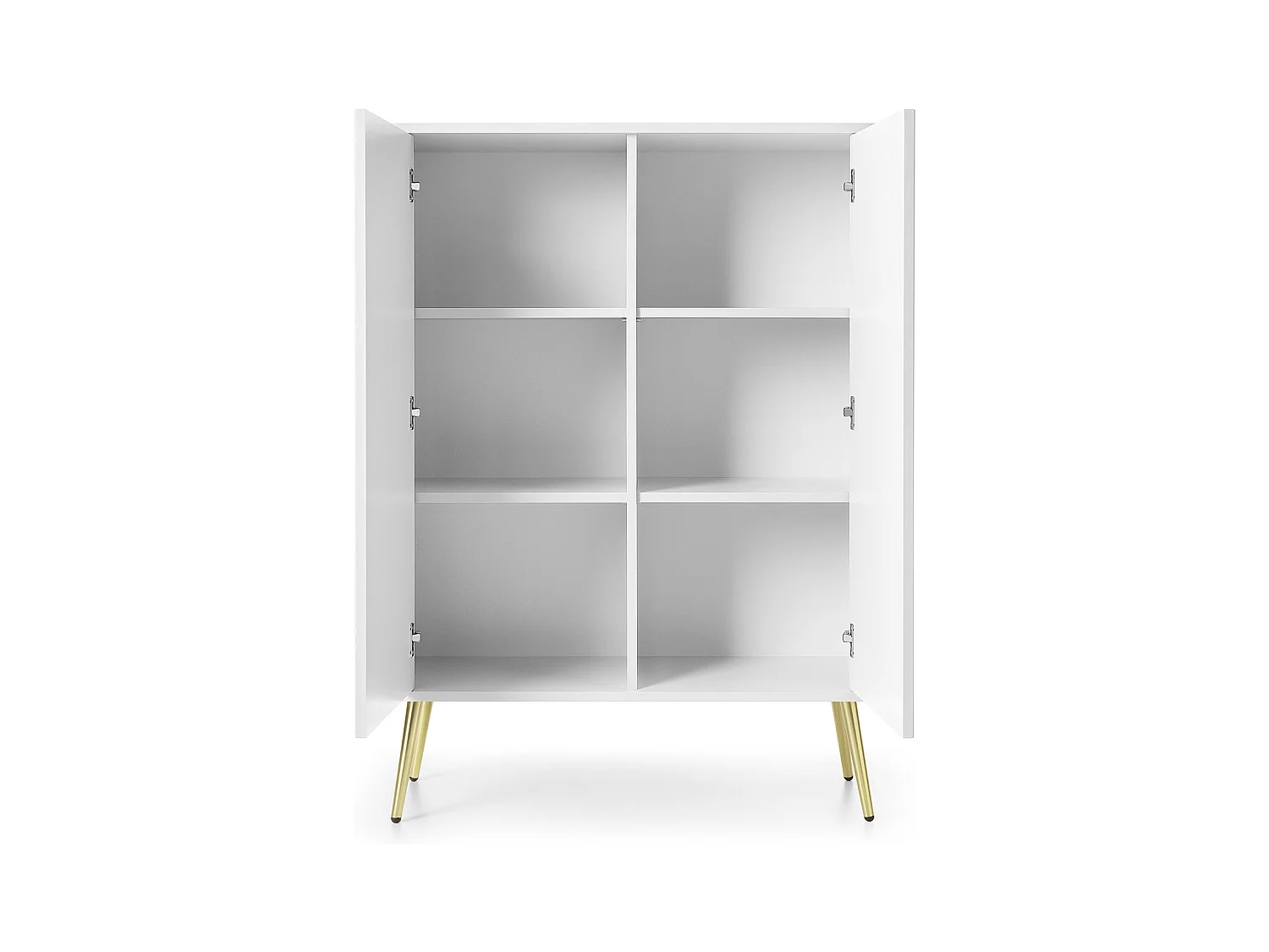 Commode Blanc, pieds: or, 103 x 129 x 39 cm