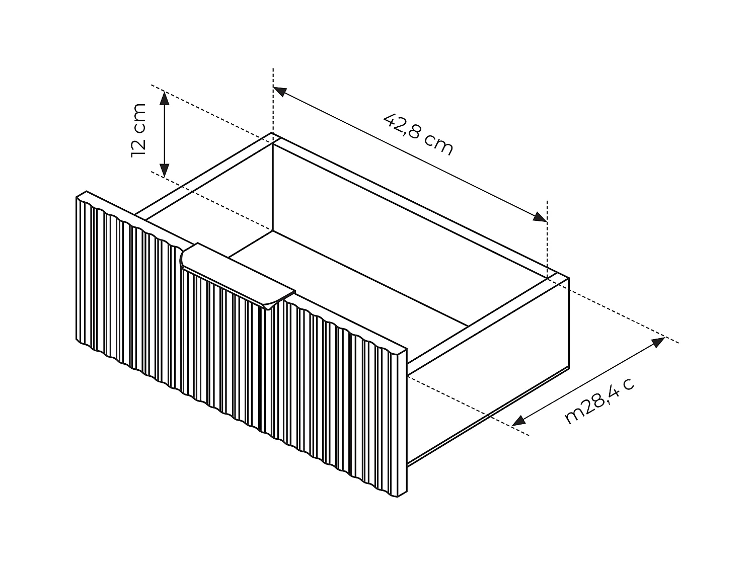 Komoda: 3 szuflady, 2 drzwi, czarna, 163,2 x 81,2 x 38 cm