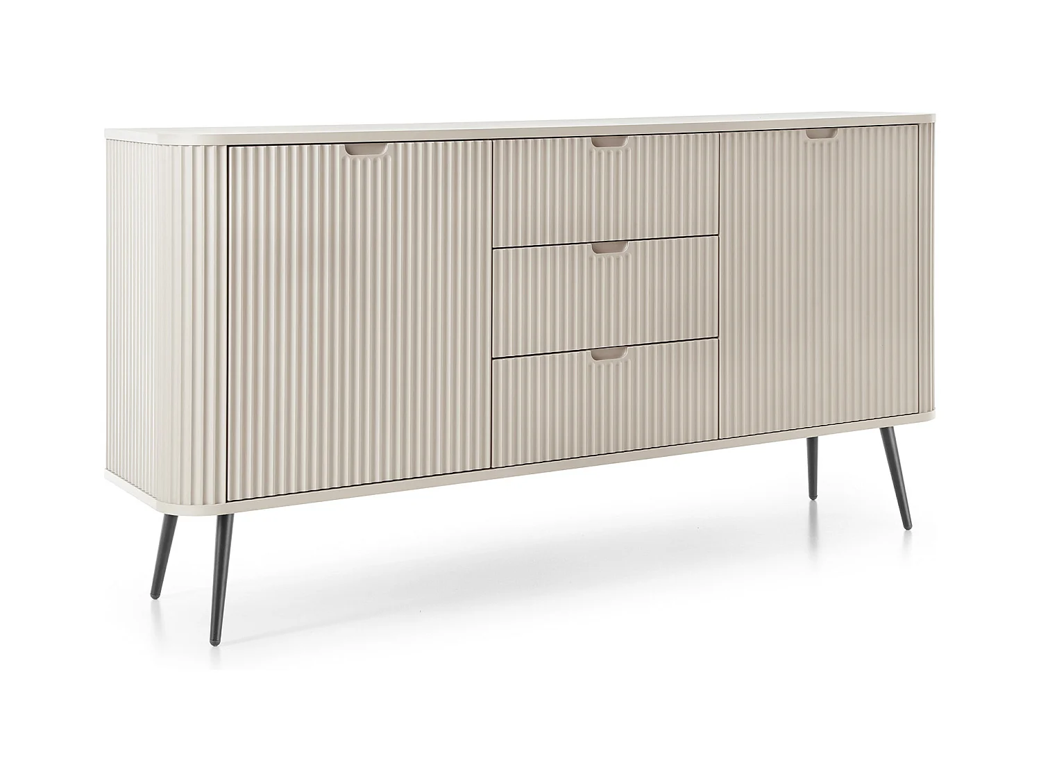 Cômoda de caxemira, pés: Preto, 168 x 87 x 39 cm