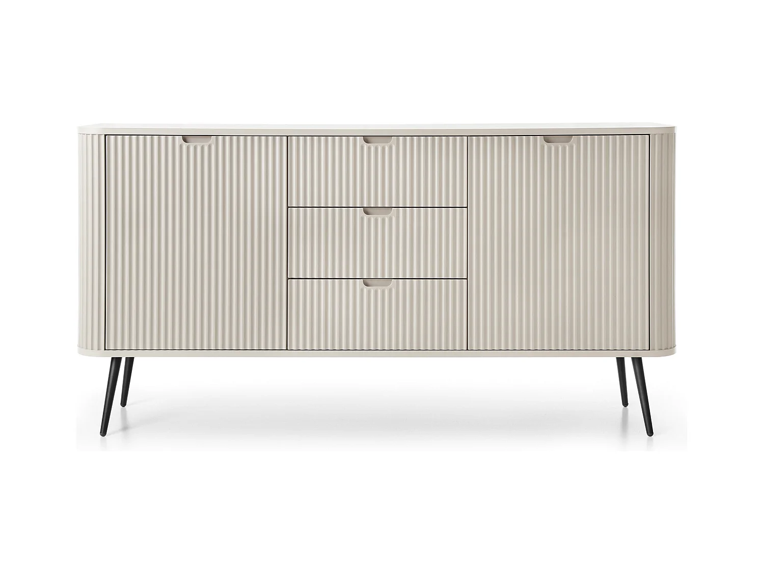 Commode Cachemire, pieds: Noir, 168 x 87 x 39 cm