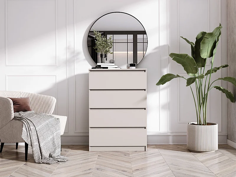 Komoda: 4 szuflady, kaszmir, 70 x 100 x 39 cm