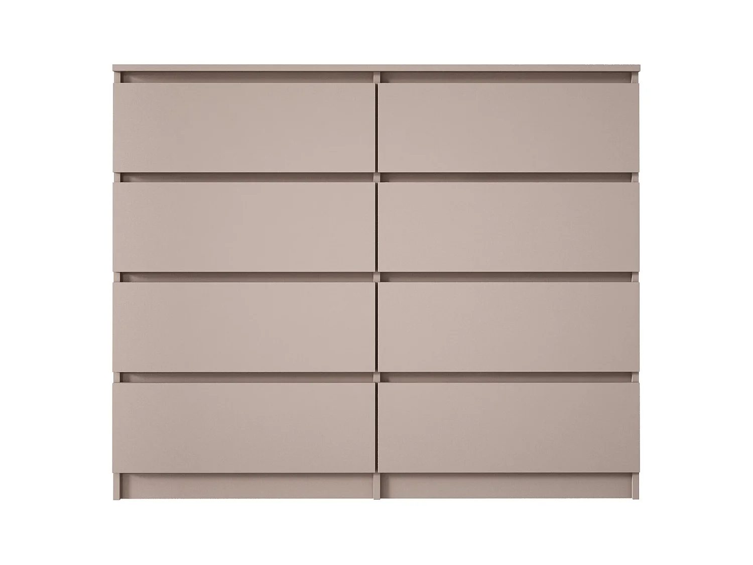 Cômoda: 8 gavetas, caramelo, 120 x 102 x 39 cm