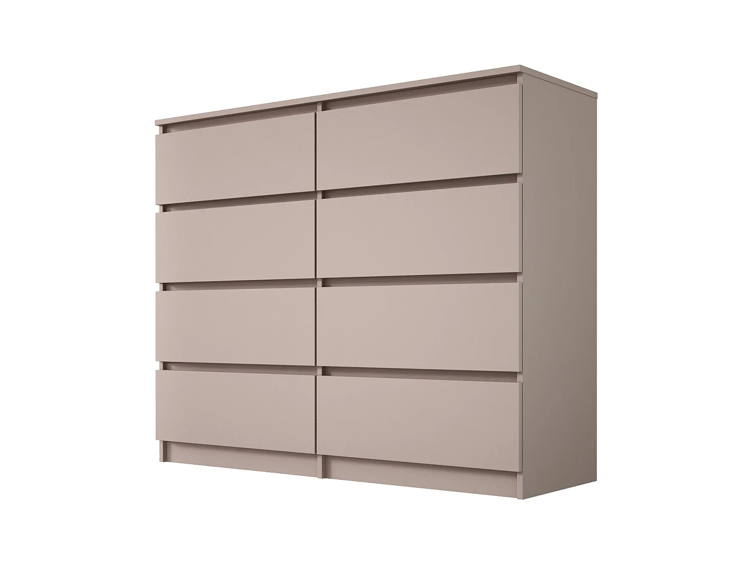 Cômoda: 8 gavetas, caramelo, 120 x 102 x 39 cm