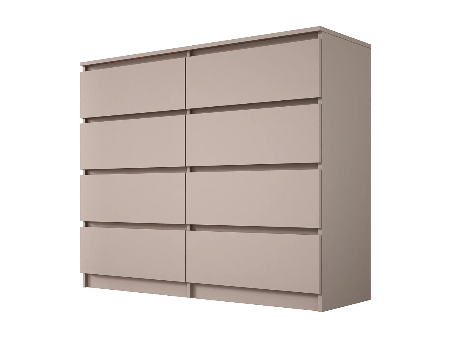 Commode : 8 tiroirs, caramel, 120 x 102 x 39 cm