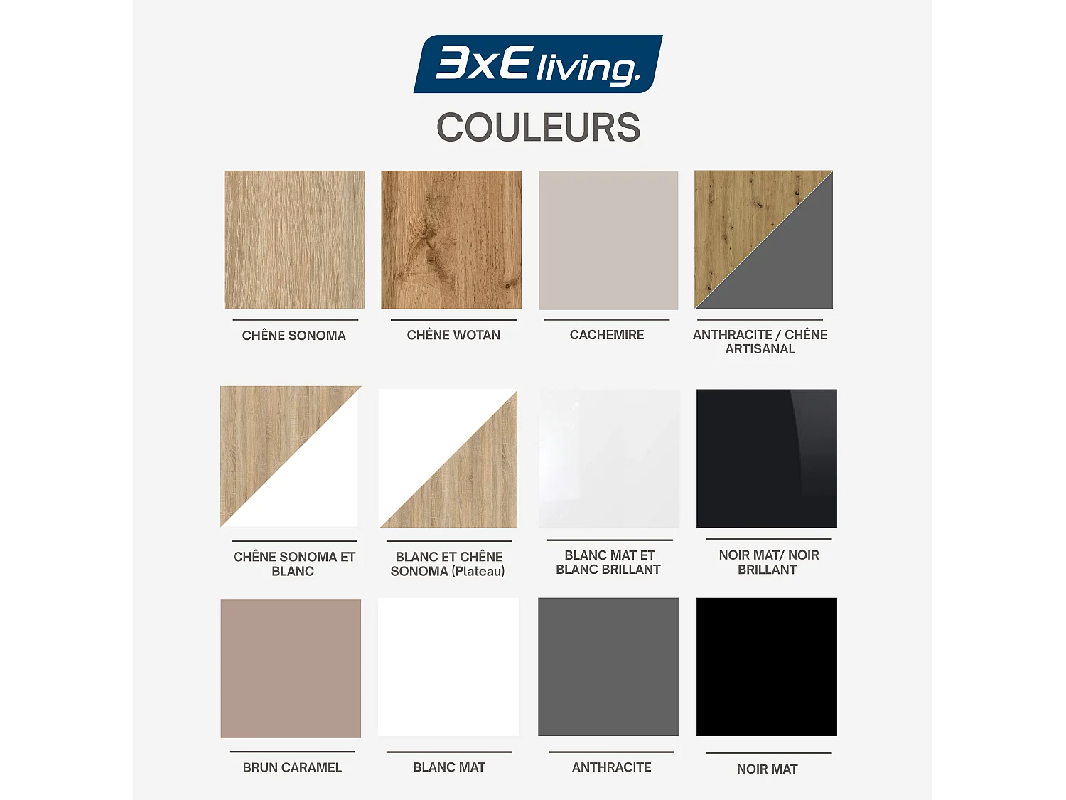 Ladekast: 8 lades, karamel, 120 x 102 x 39 cm