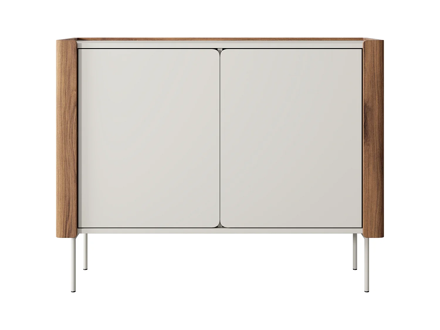 Kommode: 2 Türen, 4 Einlegeböden, Walnuss Ermland / Kaschmir, 105 x 82,5 x 39,9 cm