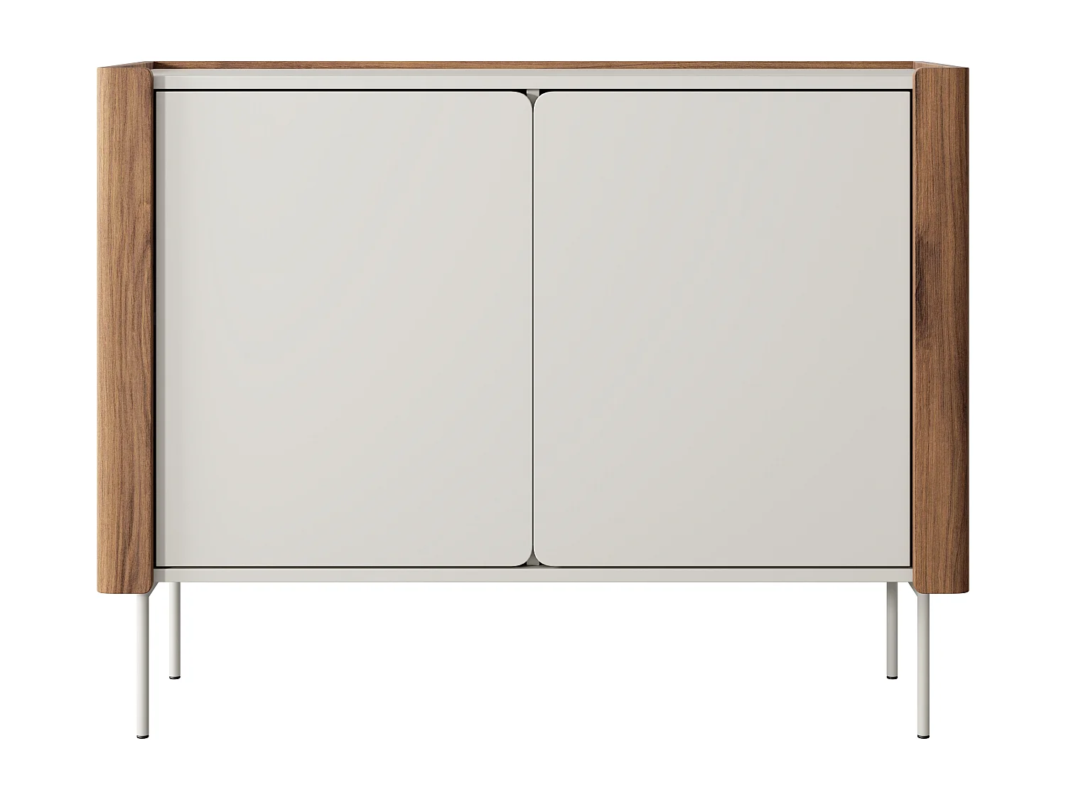 Kommode: 2 Türen, 4 Einlegeböden, Walnuss Ermland / Kaschmir, 105 x 82,5 x 39,9 cm