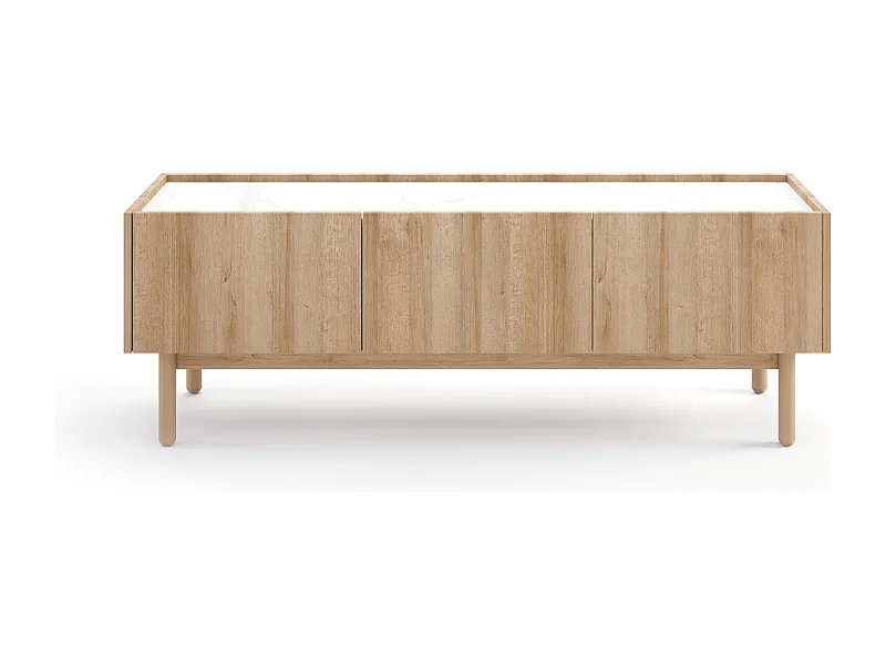 TV-meubel: Riviera eiken, 144 x 48 x 37 cm