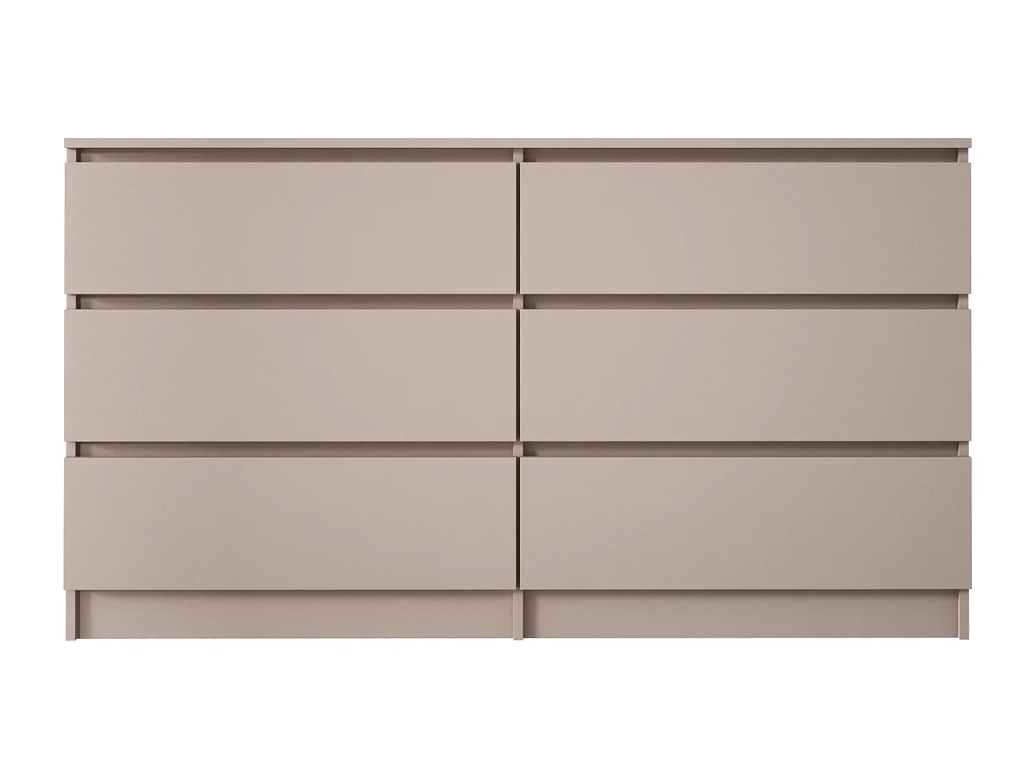 Commode 6 tiroirs, caramel, 139 x 79 x 39 cm