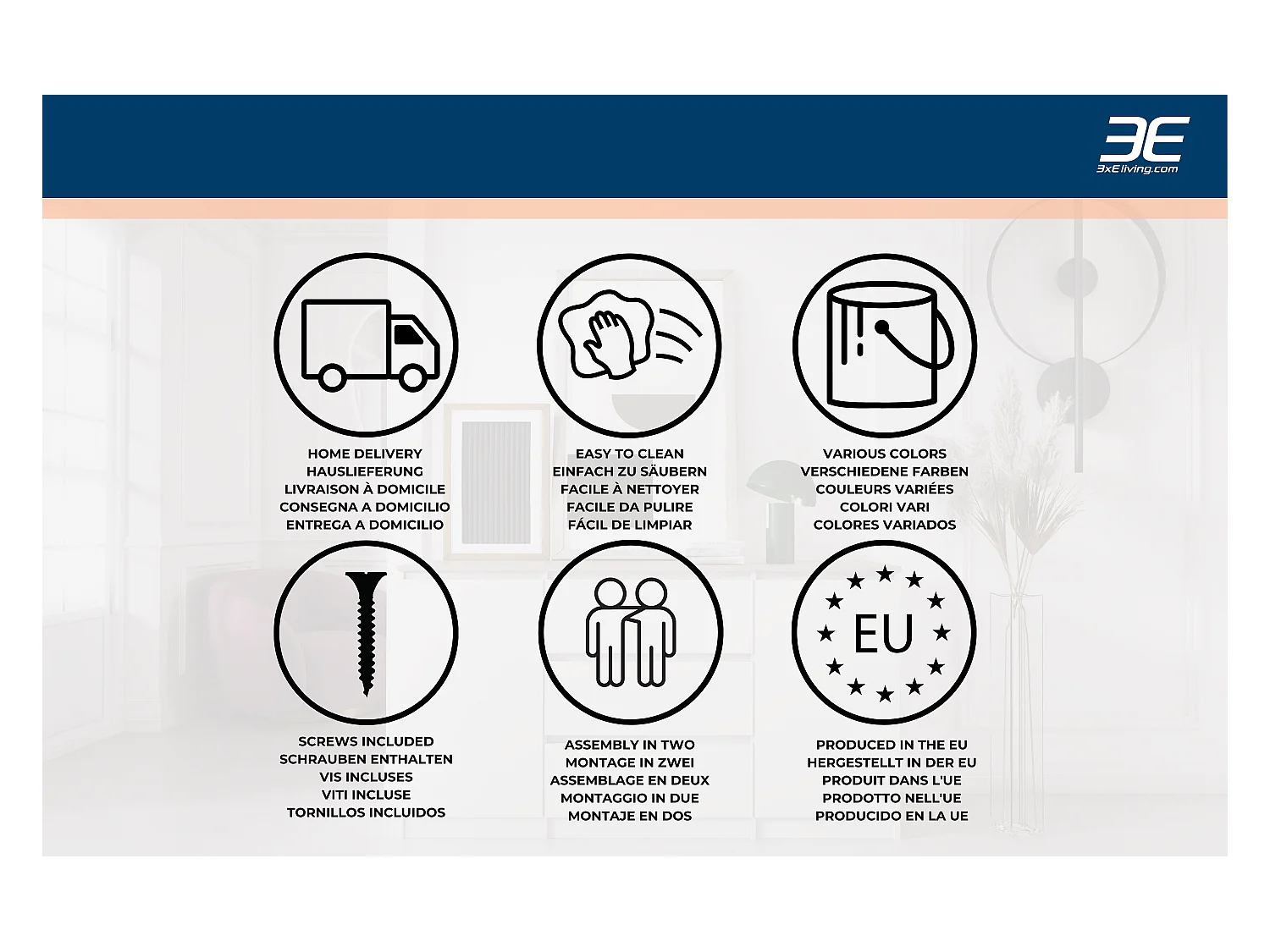 Komoda, Dąb Wotan / Czarny, 120 x 78 x 39 cm, 2 drzwi, 3 szuflady