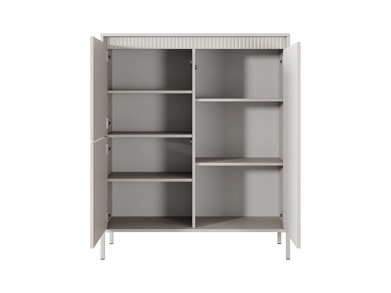 Cômoda: 3 Portas, Caxemira, 123,4 x 103,5 x 39,5 cm