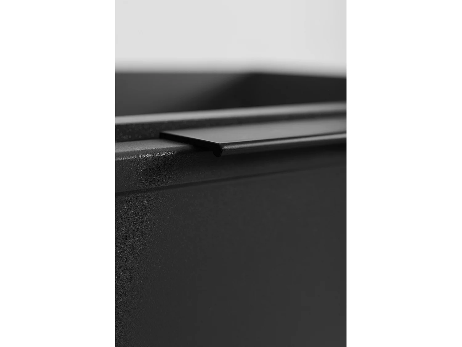 Meuble de salle de bain, Gris foncé, poignée noire, 46 x 80 x 57 cm