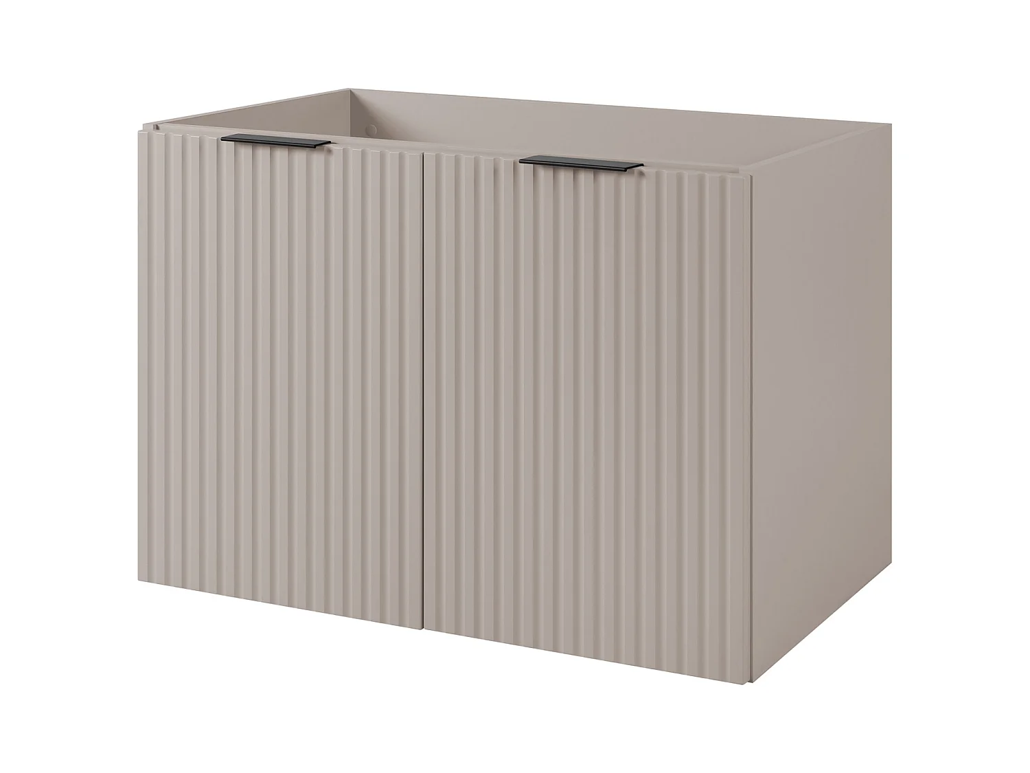 Badezimmermöbel, Kaschmir + schwarzer Griff, 80 x 57 x 46 cm